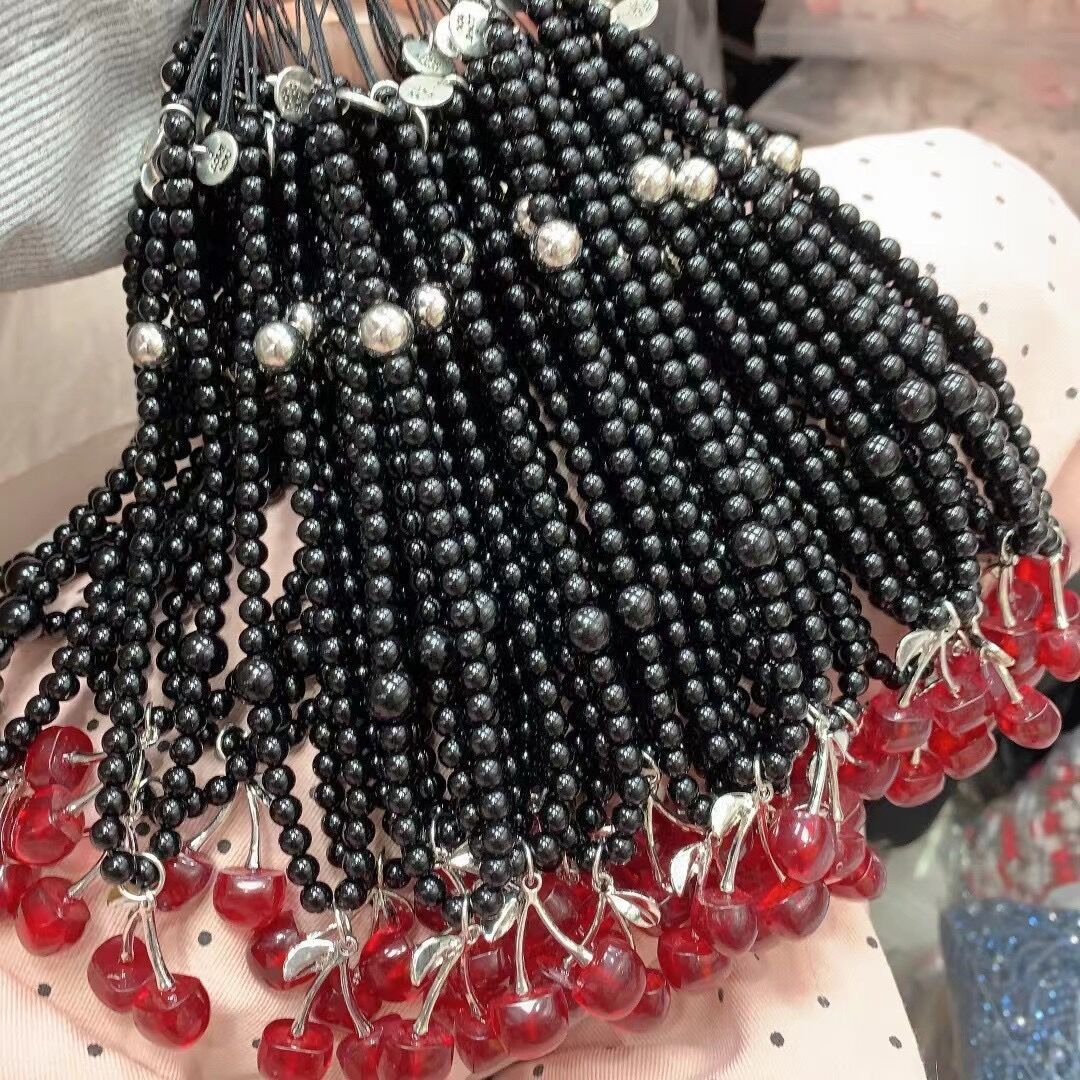 Playful Cherry-Themed Beaded Necklace Kalsten