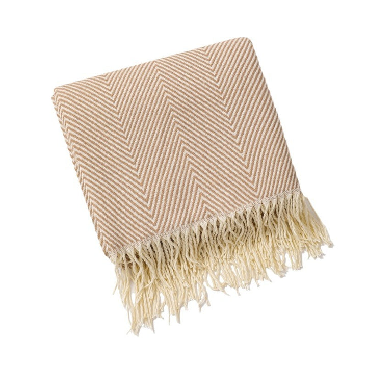 Textured Herringbone Throw Blanket