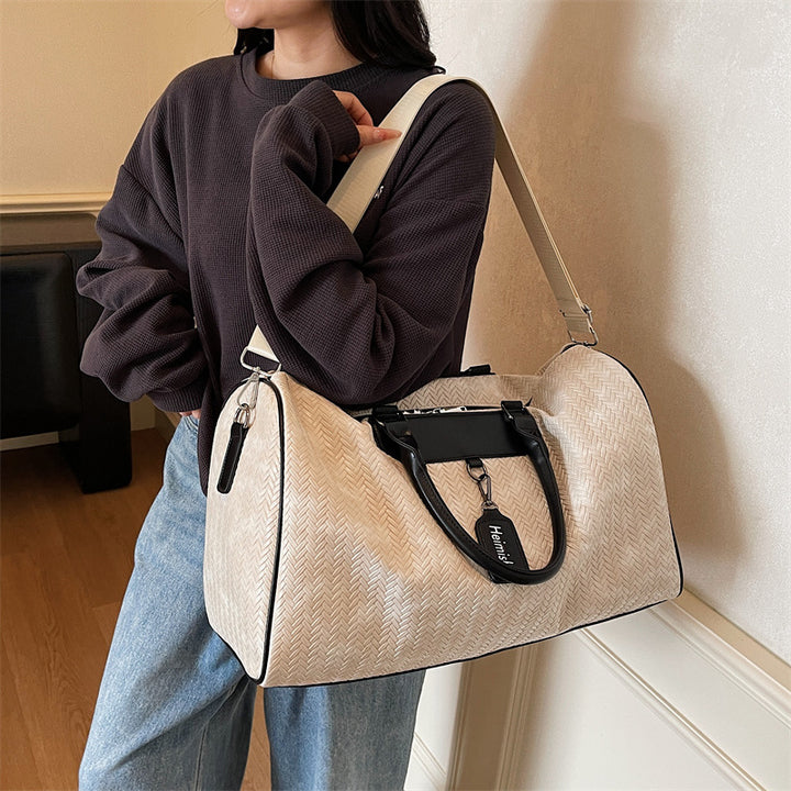 Elegant Textured Travel Duffel Bag Kalsten