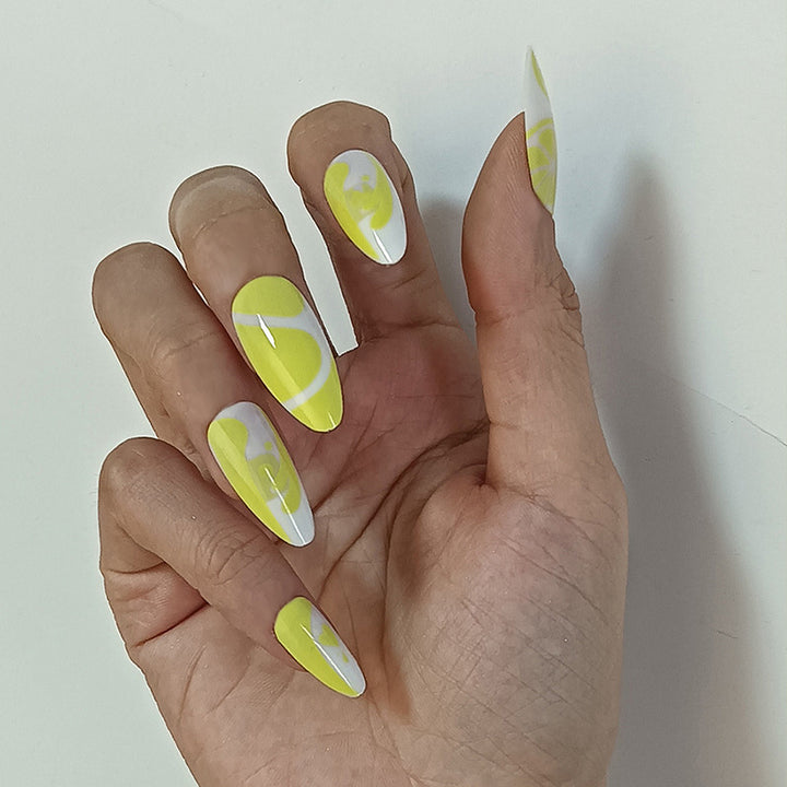 Artificial nails with fruity lime motif Kalsten
