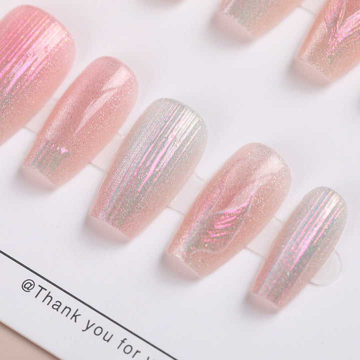 Shimmering Glitter Press-On Nail Set Kalsten