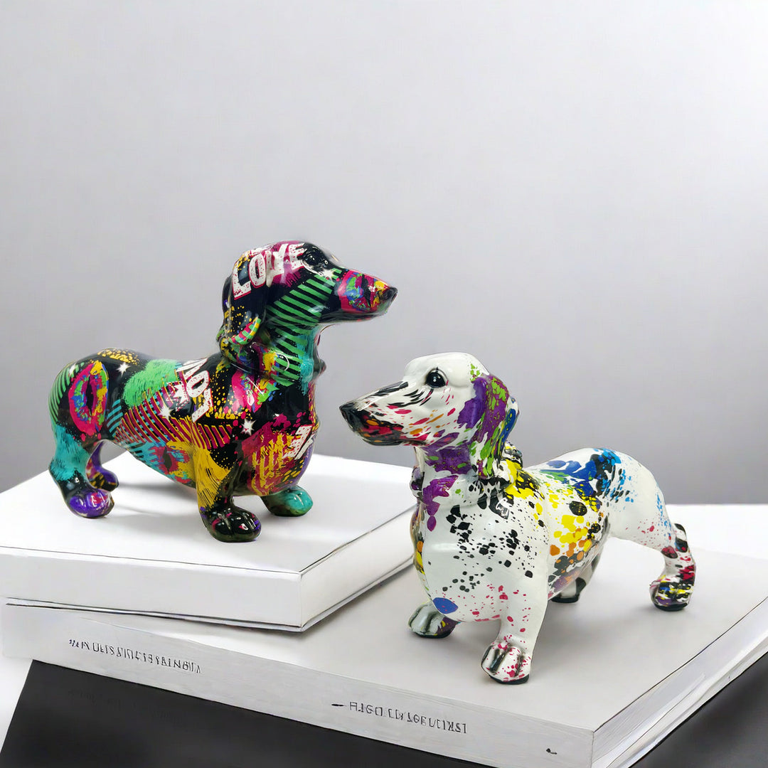 Creative decoration figure of a dachshund Kalsten