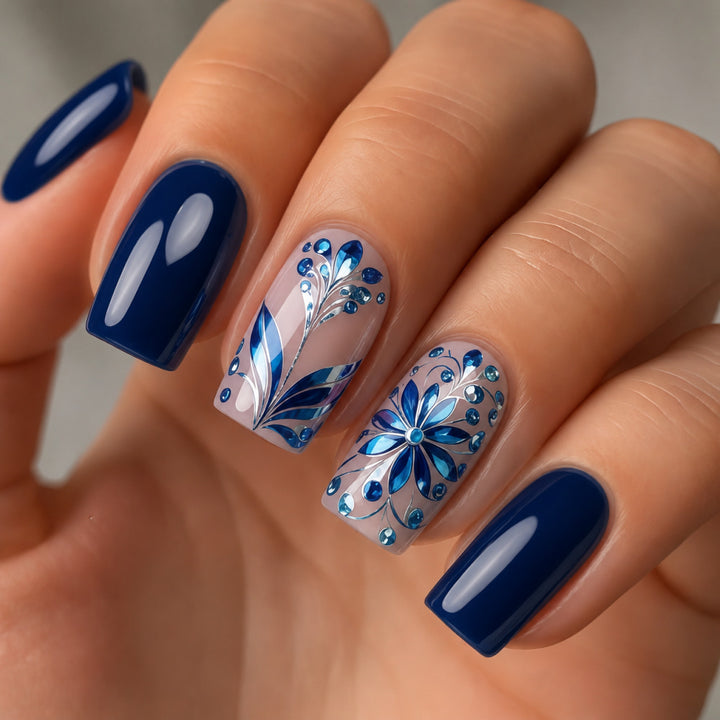 Artificial nails with floral details Kalsten