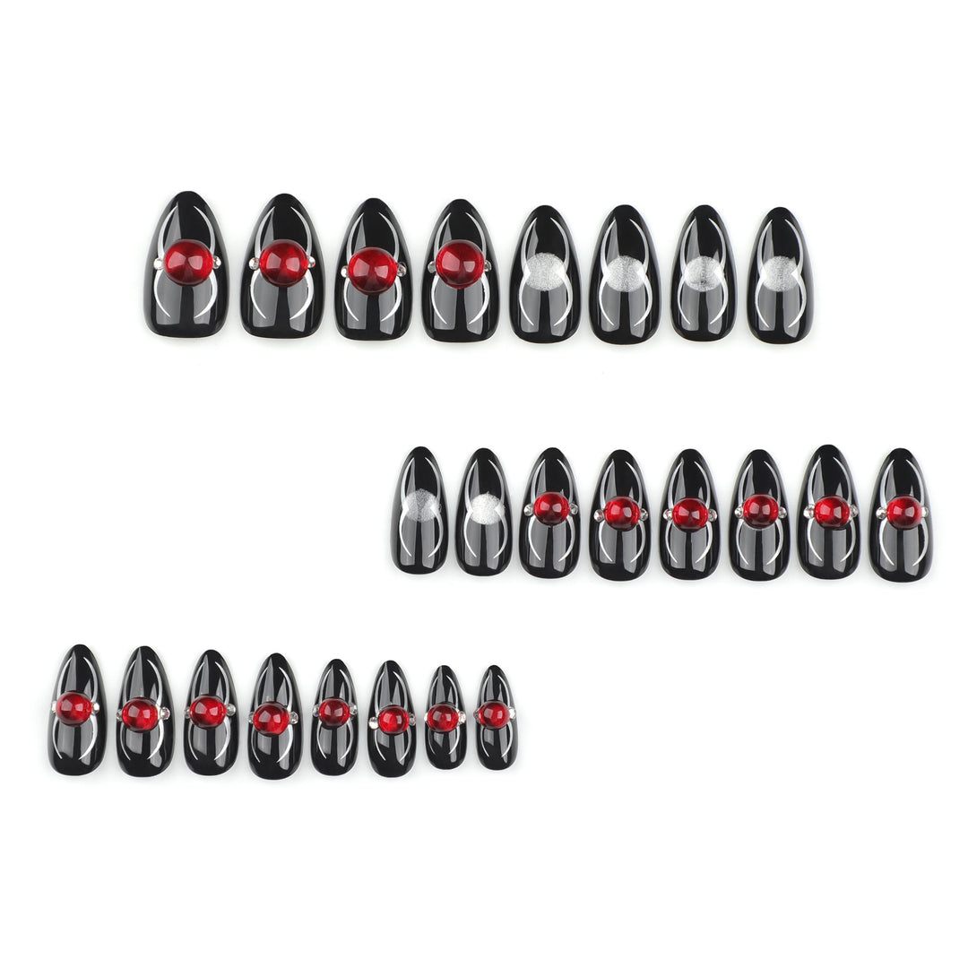 Glamorous stiletto nails with radiant accents Kalsten