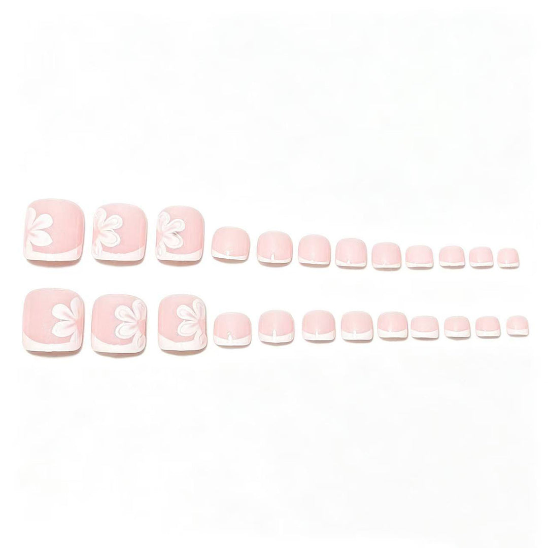 Elegant French Tip Pedicure Set Kalsten