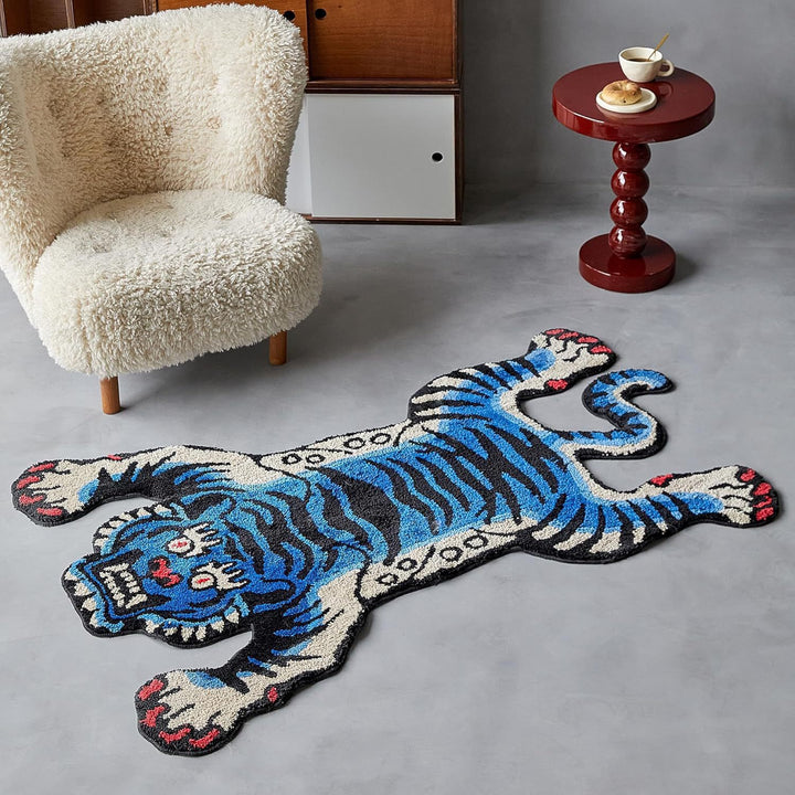 Playful Tiger Shaped Bath Mat