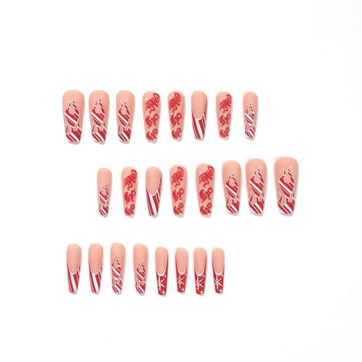 Artistic nail extensions in festive design Kalsten