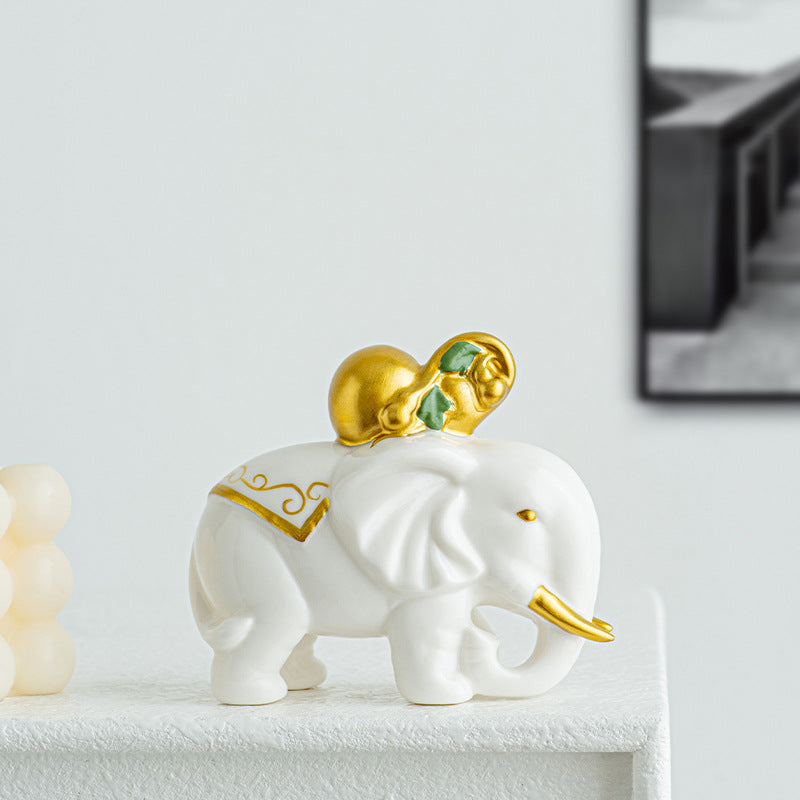 Elegant elephant figurine made of high-quality ceramic Kalsten