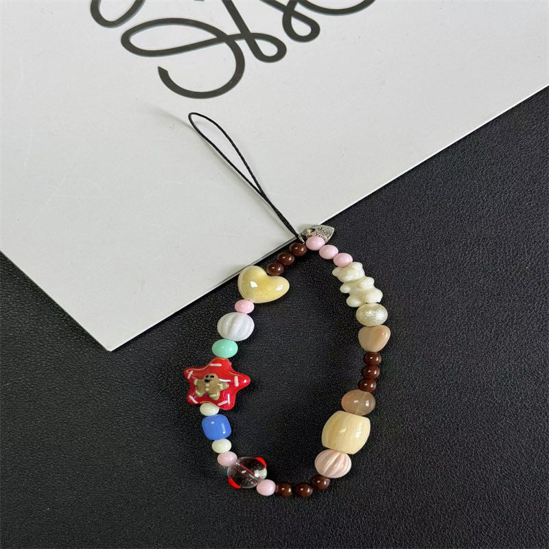 Festive Beaded Charm Phone Lanyard Kalsten