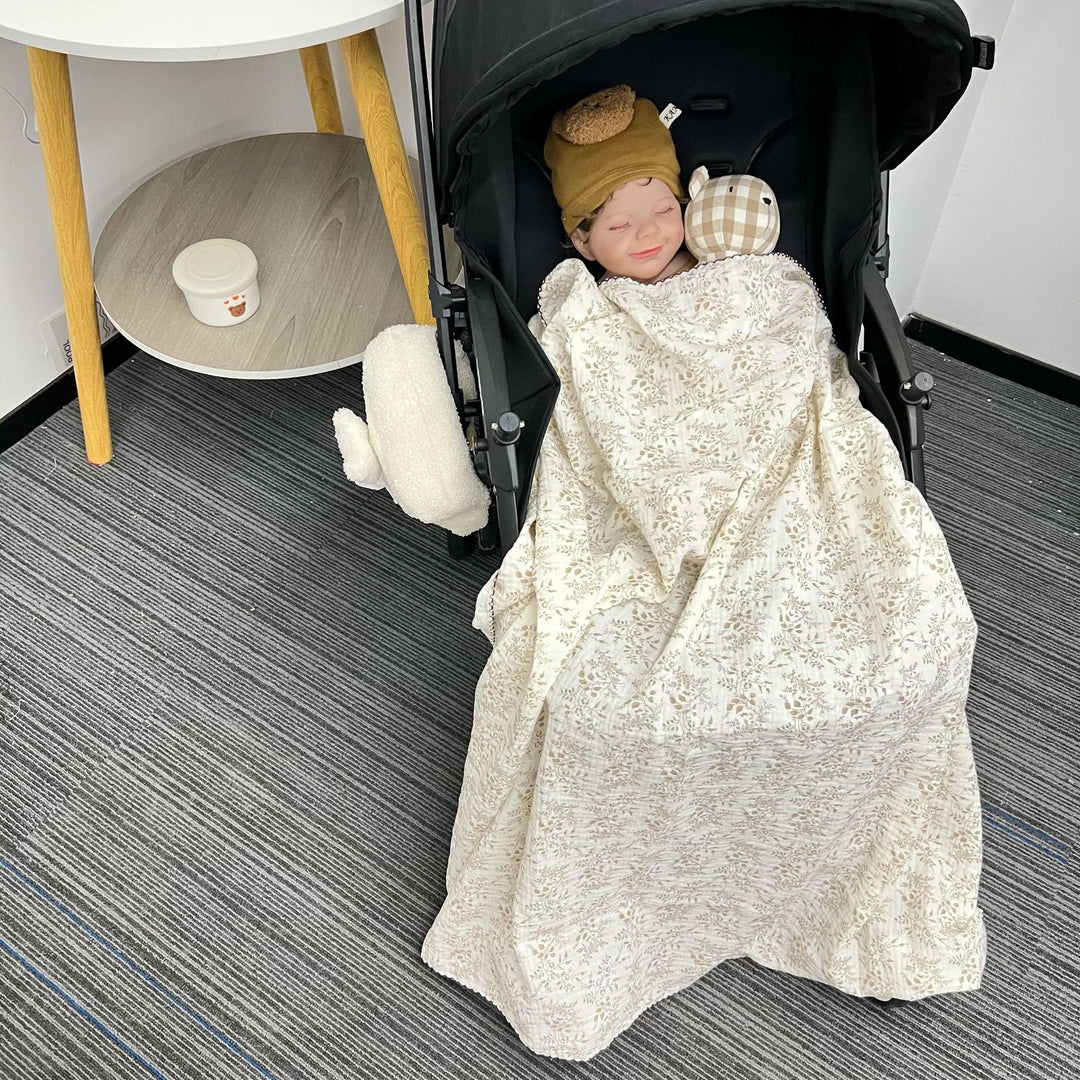 Quilted Muslin Baby Stroller Blanket