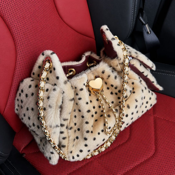 Playful Polka Dot Handheld Purse