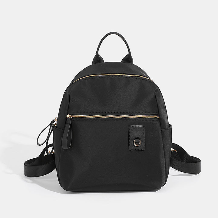 Compact Nylon Backpack with Multiple Pockets