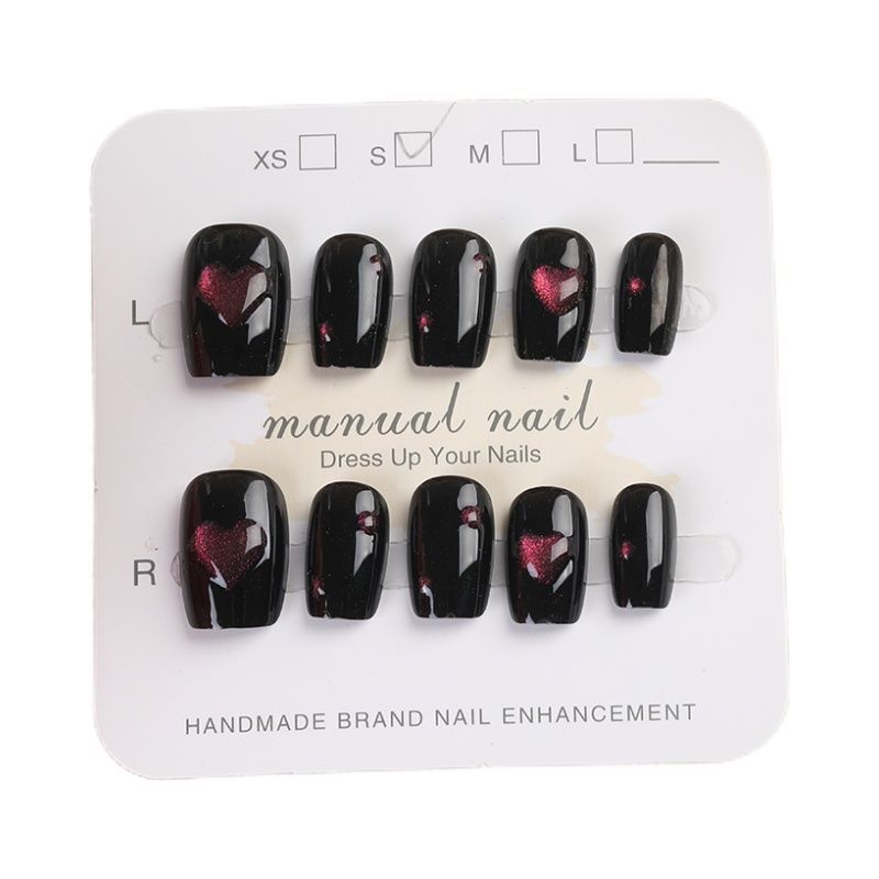 Heart Pattern Press-On Nail Set Kalsten