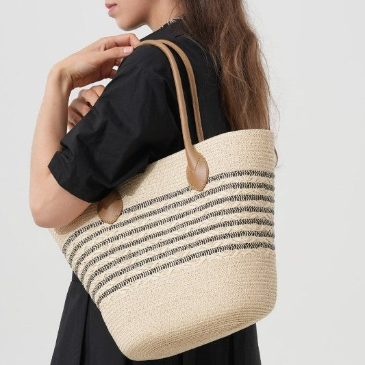 Elegant Shopping Bag Made of Woven Natural Material Kalsten