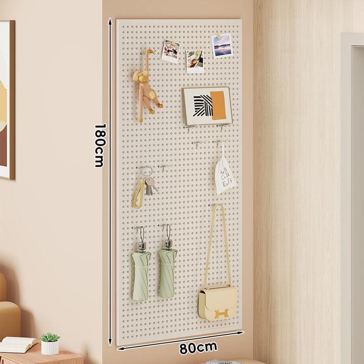 Wall-Mounted Perforated Metal Pegboard Organizer Panel