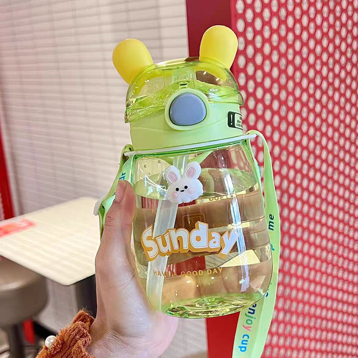 Ladies Animal-Friendly Water Bottle with Practical Straw Kalsten