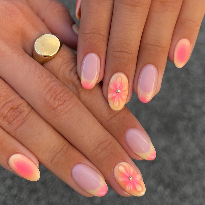 Floral Design Press-On Nails Kalsten