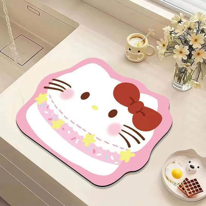 Cute Cat-Shaped Plush Bath Rug