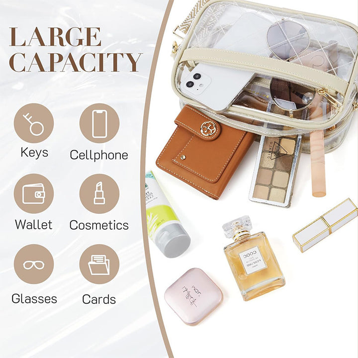 Transparent cosmetic bag with fashionable design Kalsten