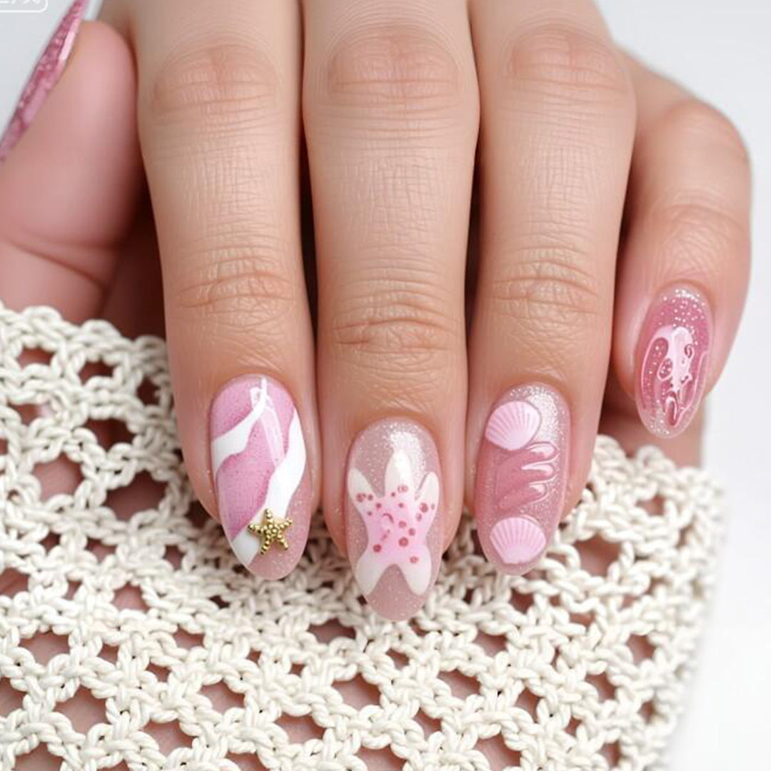 Artistic Floral Design Press-On Nail Set Kalsten 1787225204