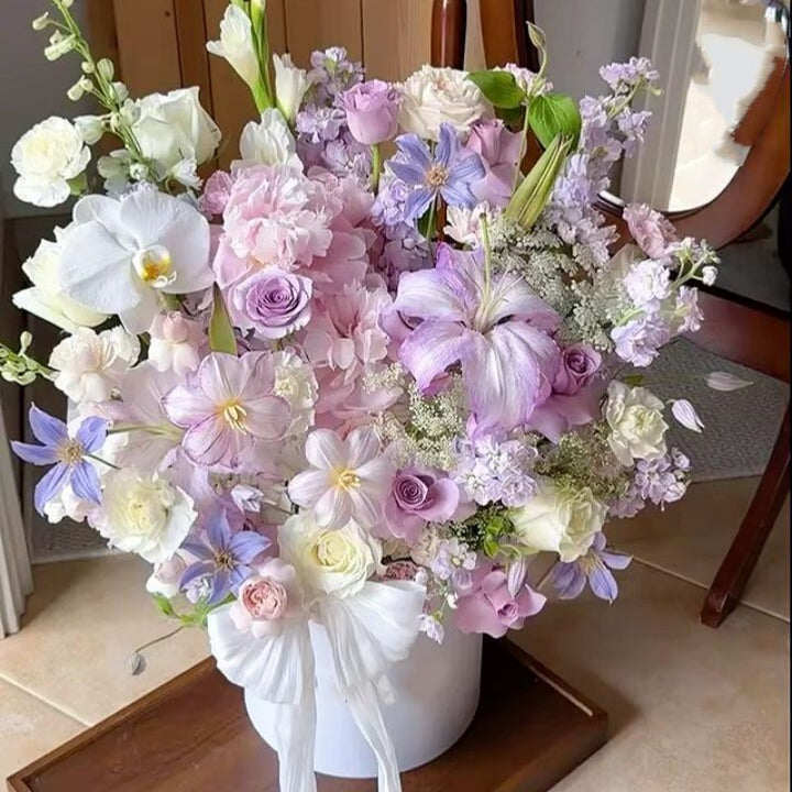 Decorative Floral Arrangement with Stylish Vase
