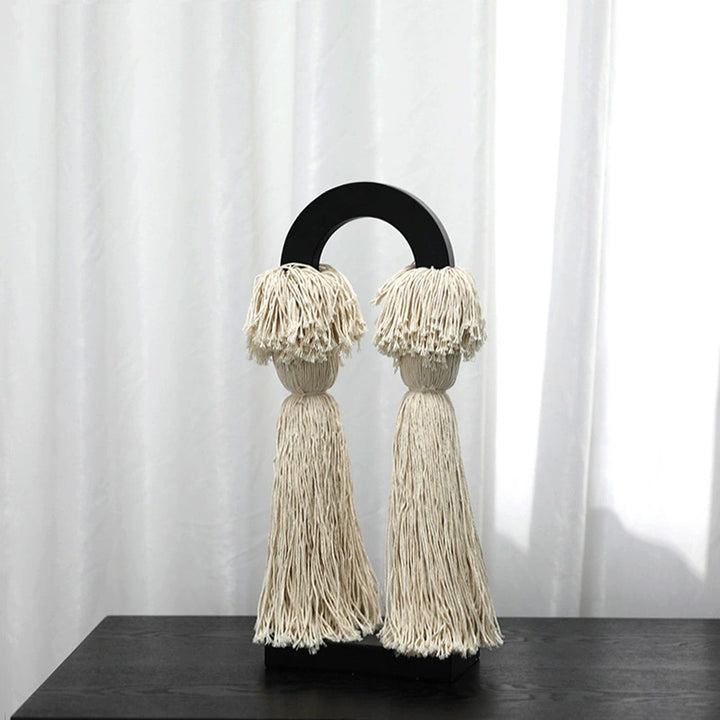 Modern Decorative Macrame Sculpture