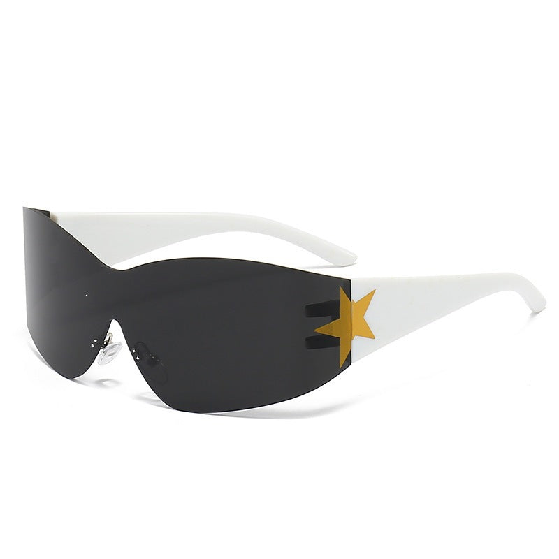 Sleek Shield Sunglasses with Star Accent Kalsten