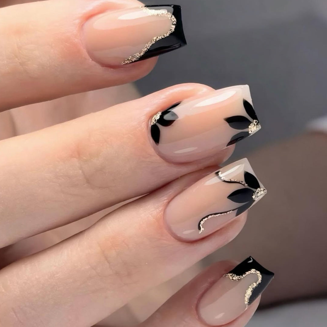 Elegant Floral Accented Nail Art Kalsten