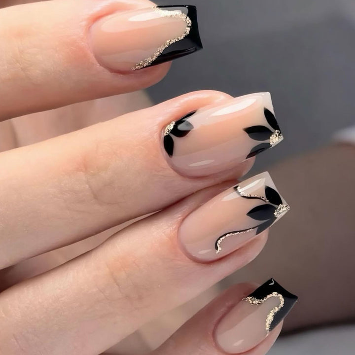 Elegant Floral Accented Nail Art Kalsten