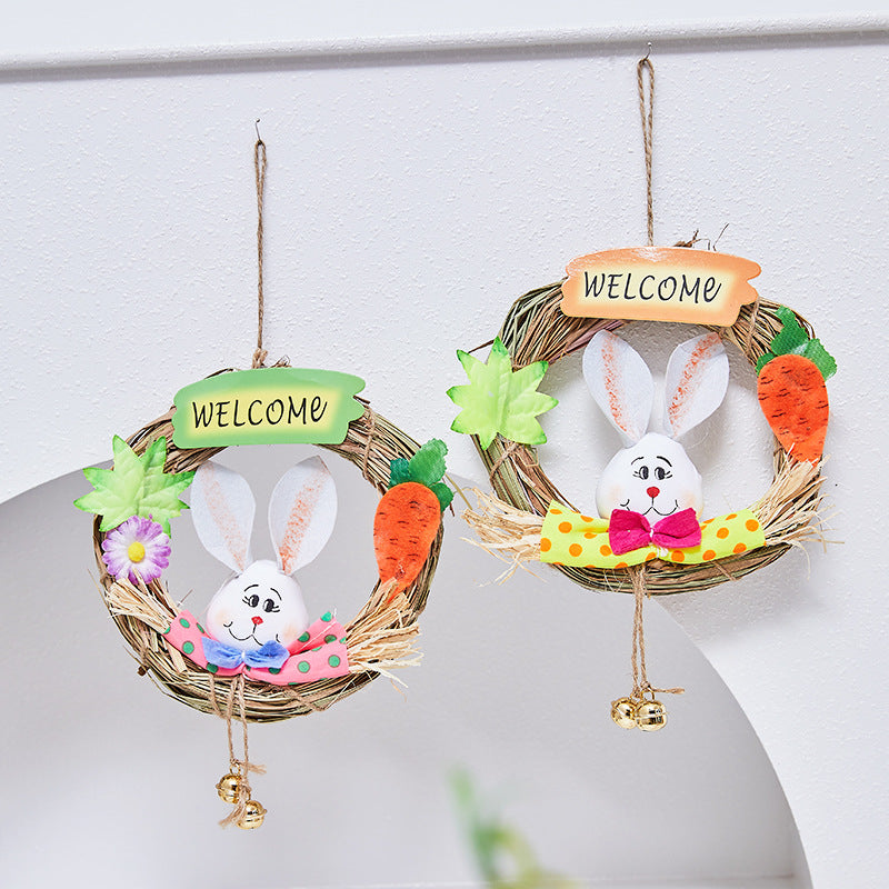 Decorative Bunny Welcome Wreath