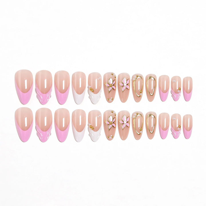 Exclusive artificial nails with elegant animal design and glitter accents Kalsten
