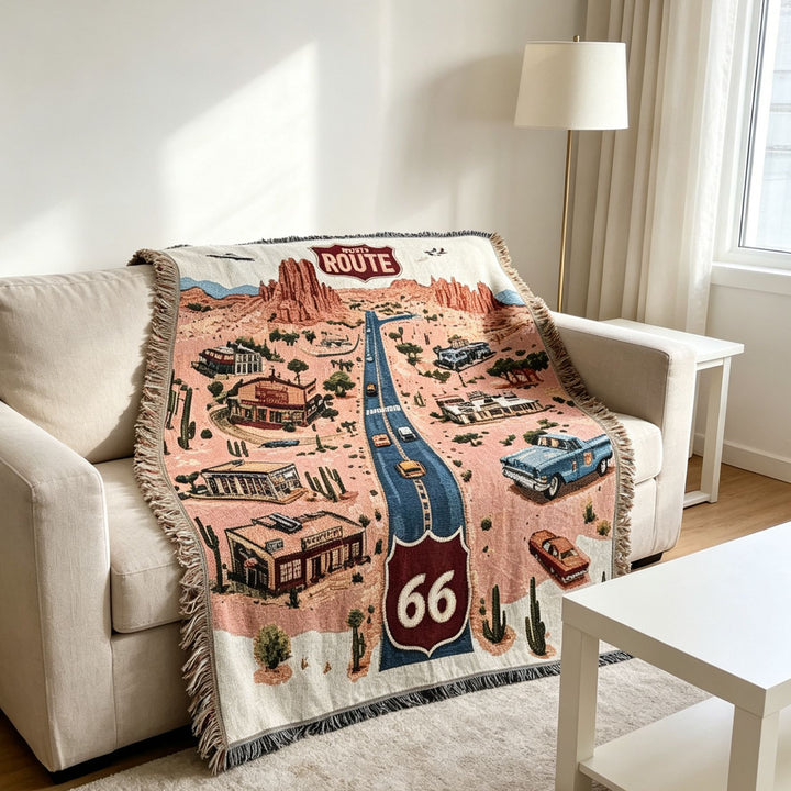Artistic Frog-Themed Tapestry Throw