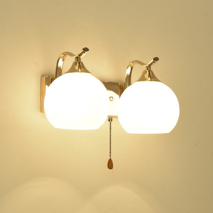 Elegant Globe Wall Sconce with Gold Finish