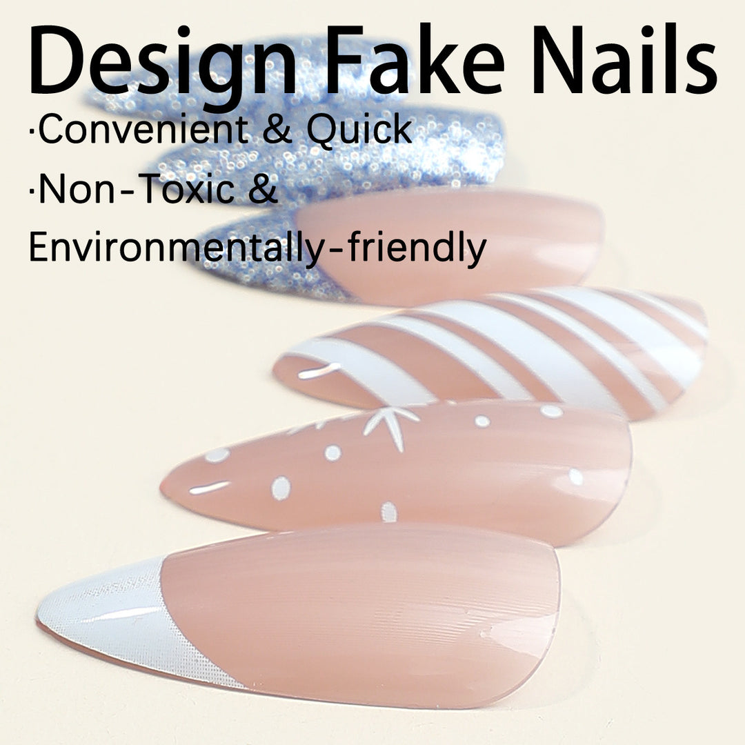 Creative nail art set with elegant patterns Kalsten