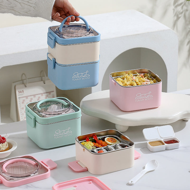 Portable Multi-Compartment Lunch Carrier