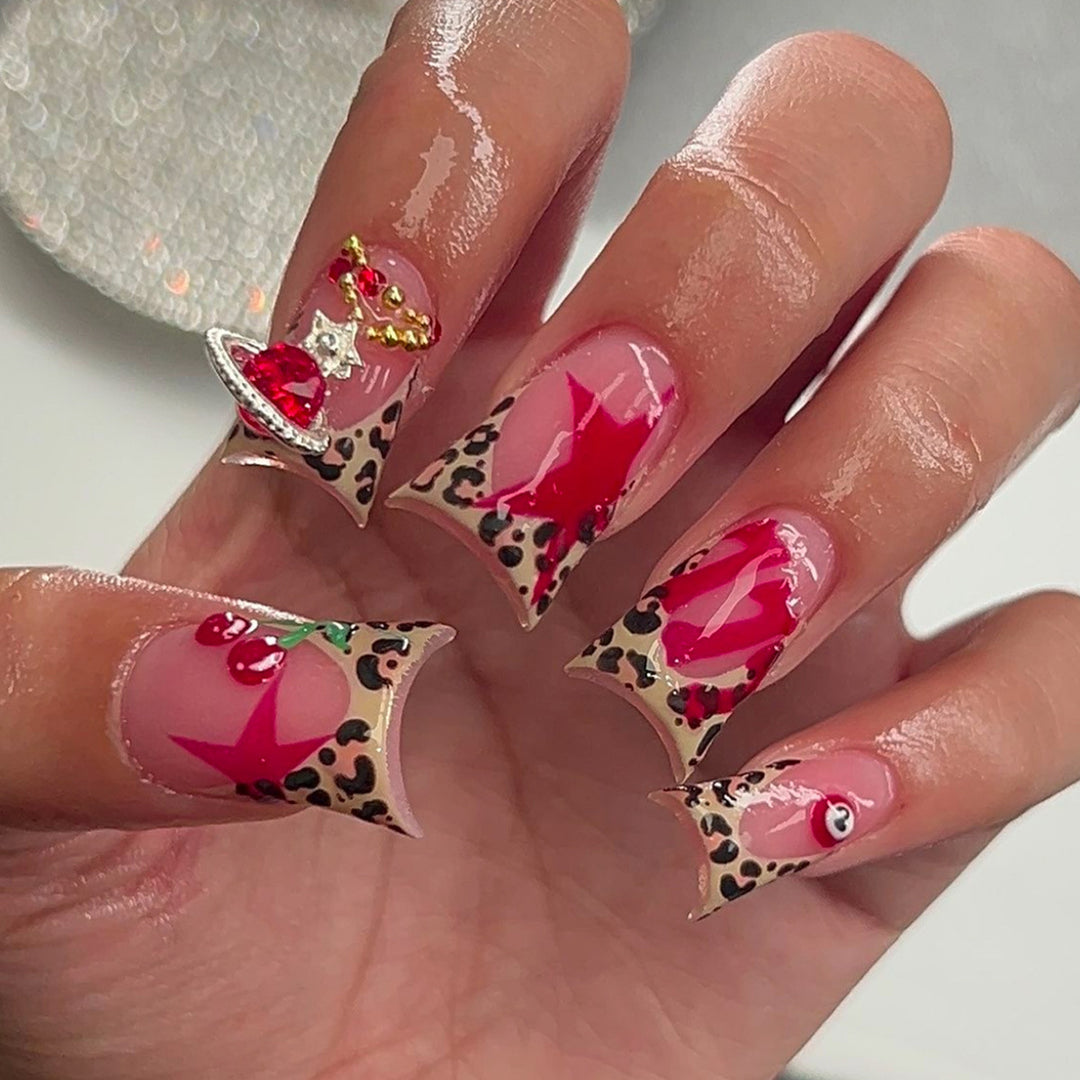 Artistic Leopard Print Press-On Nail Extensions Kalsten