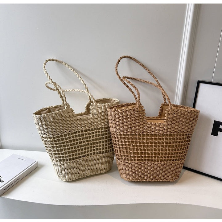 Basket tote bag with modern mesh design Kalsten