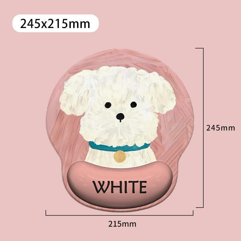 Decorative Dog-Themed Desk Mat