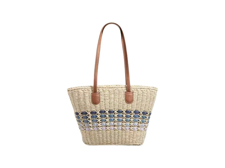 Braided handbag with elegant leather trim Kalsten