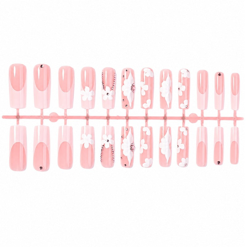 Nail Art Set with Floral Accents and Glitter Kalsten