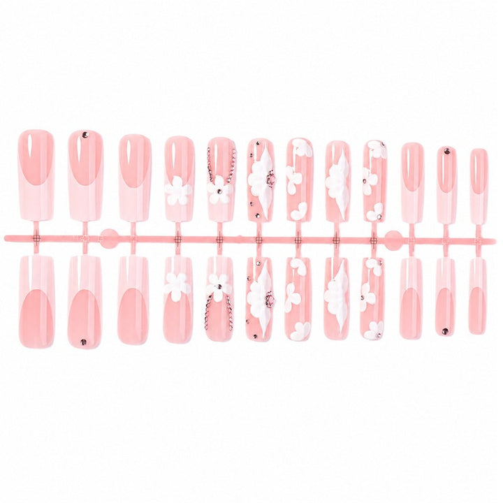 Nail Art Set with Floral Accents and Glitter Kalsten