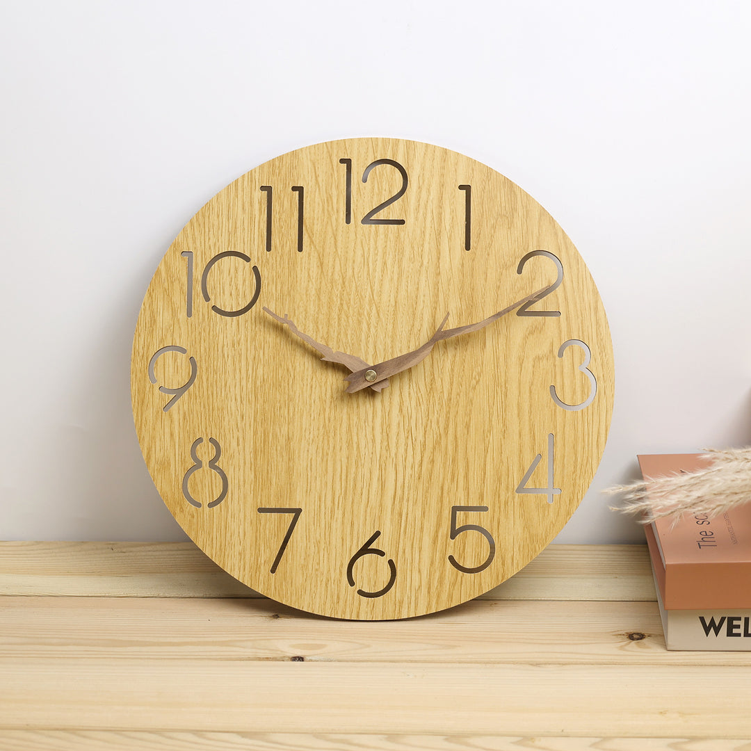 Wall clocks made from untreated wood Kalsten