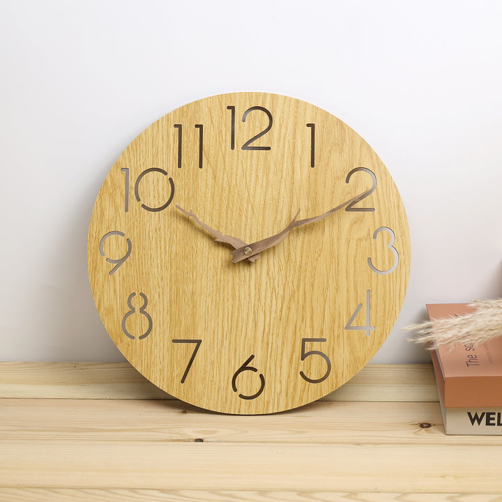 Wall clocks made from untreated wood Kalsten