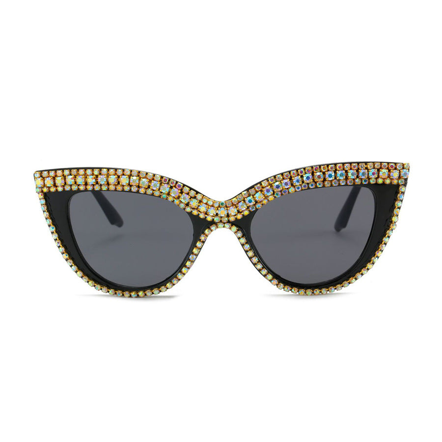 Statement Cat-Eye Sunglasses with Crystal Detailing Kalsten