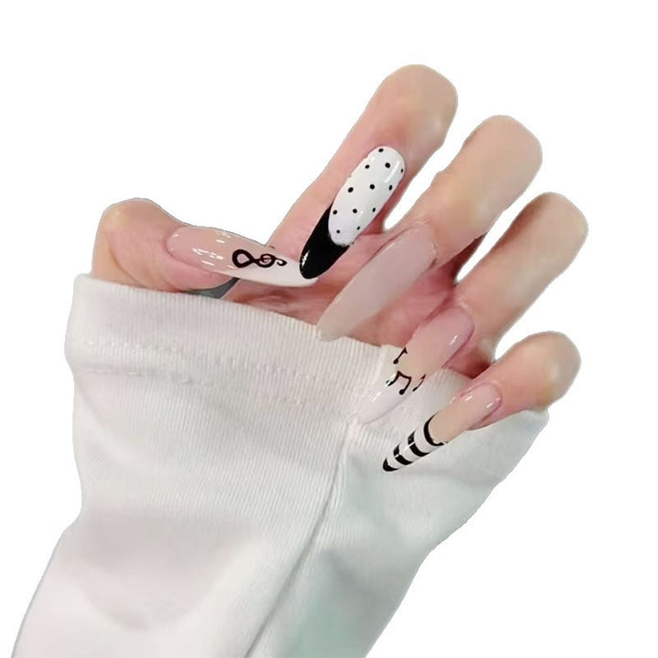 Musical Notes Themed Press-On Nail Art Set Kalsten
