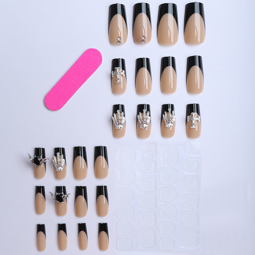 Artificial nails with glamorous sparkling embellishments Kalsten