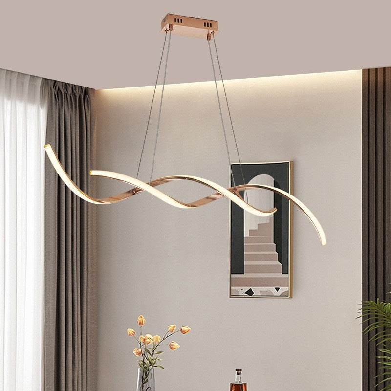 Wave-Inspired LED Pendant Light