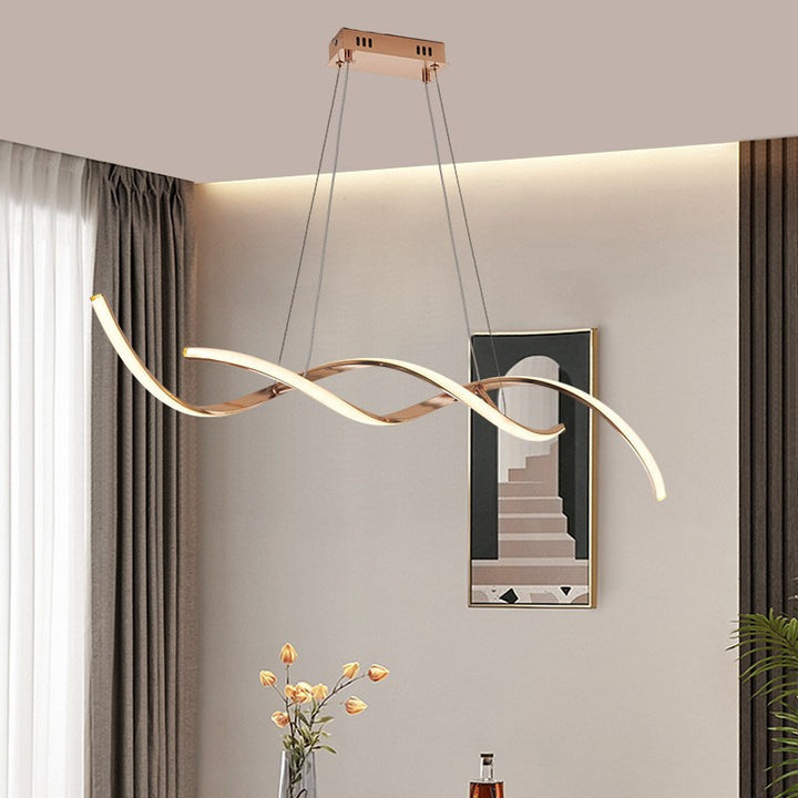 Wave-Inspired LED Pendant Light