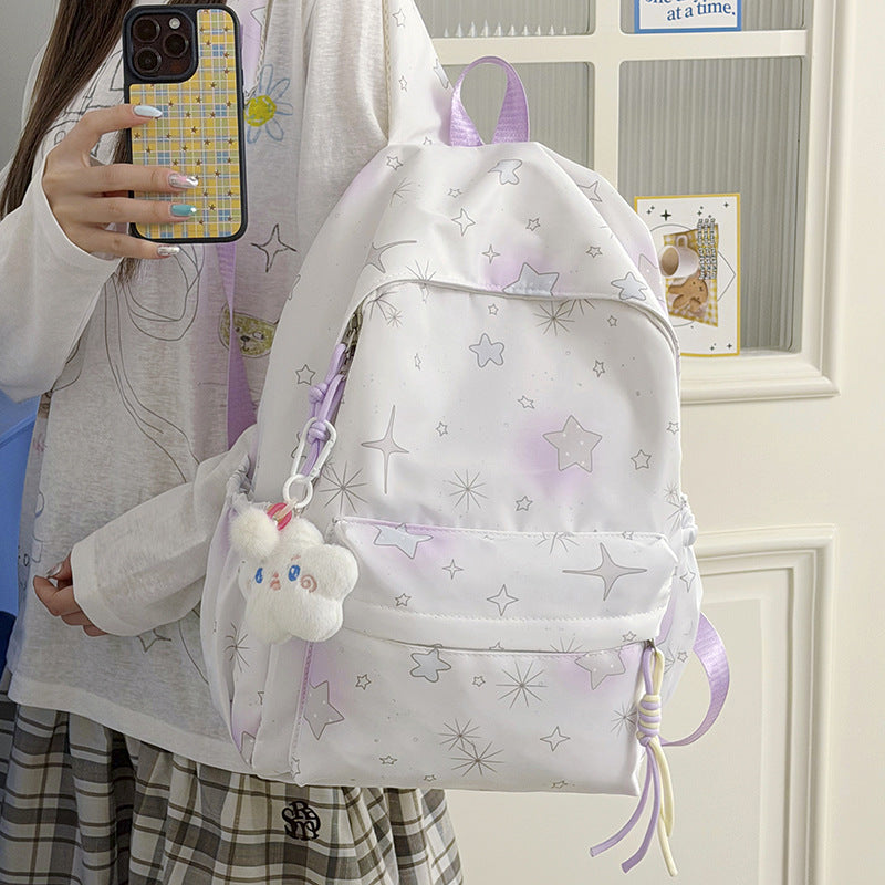 Starry Print Backpack Kalsten