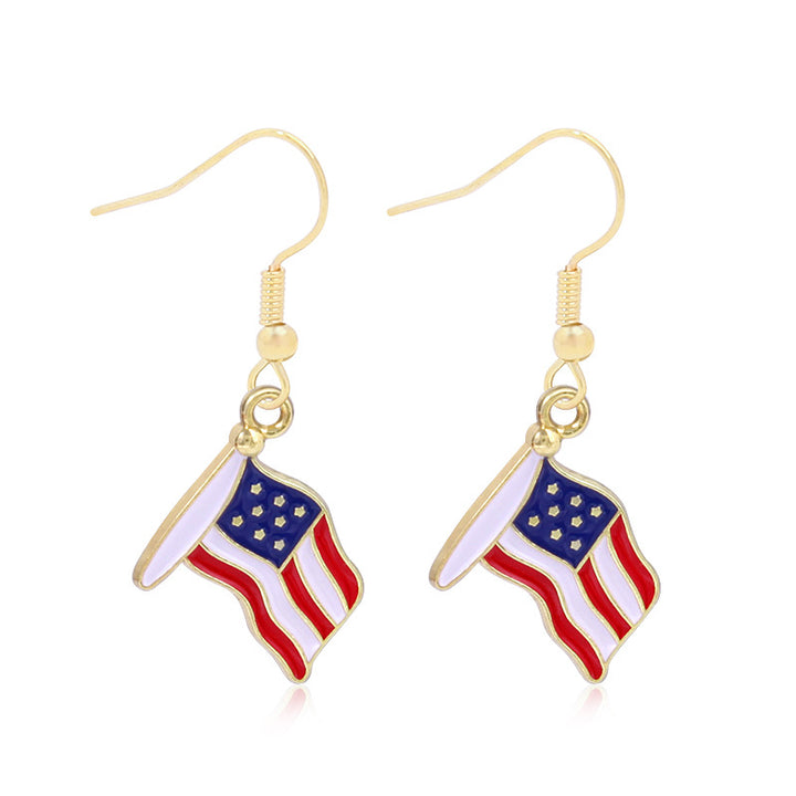 Women's long multi-layer star drop earrings with crystal embellishments and rhodium-plated alloy Kalsten